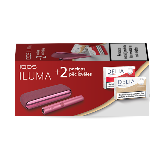 IQOS ILUMA un 2 DELIA paciņas