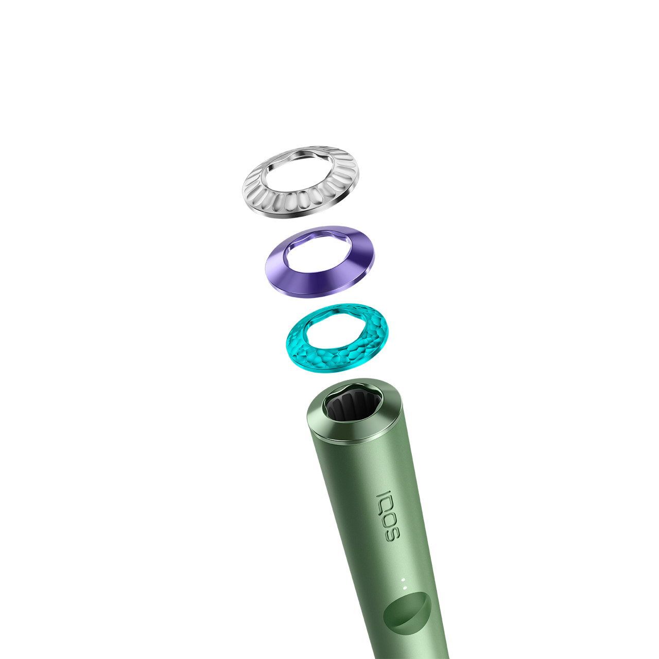 IQOS ILUMA 3 “Premium” gredzenu komplekts Celebrate krāsā ar IQOS ILUMA ierīces turētāju