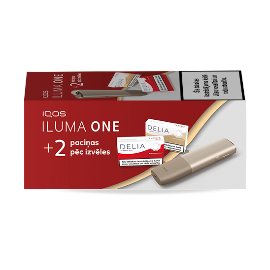 IQOS ILUMA ONE un 2 DELIA paciņas