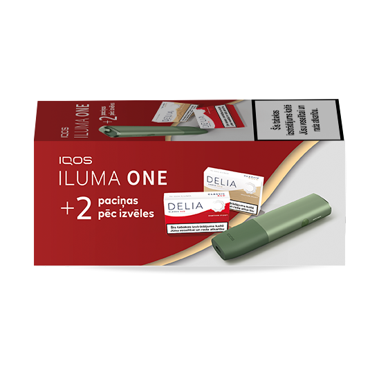 IQOS ILUMA ONE un 2 DELIA paciņas