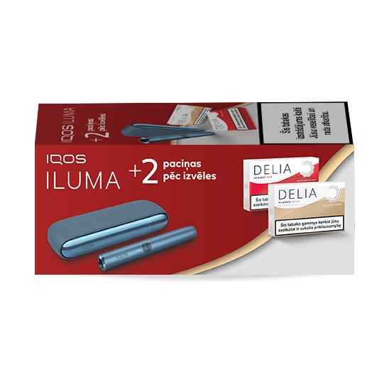 IQOS ILUMA un 2 DELIA paciņas