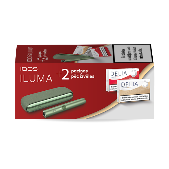 IQOS ILUMA un 2 DELIA paciņas