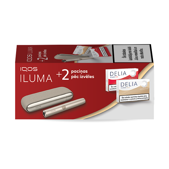 IQOS ILUMA un 2 DELIA paciņas