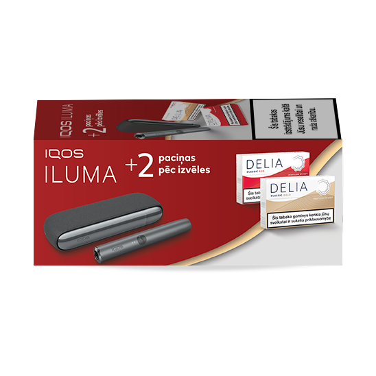 IQOS ILUMA un 2 DELIA paciņas